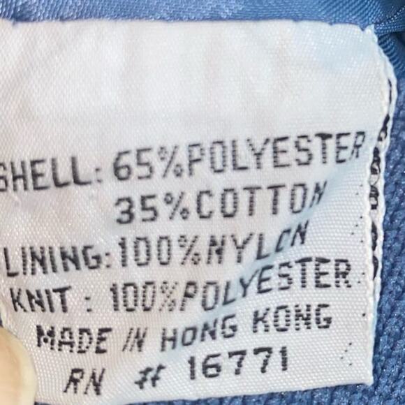 Members Only Vintage Blue Zip Up Bomber Flight Jacket Size 18 - Picture 5 of 8